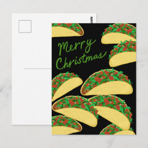 Postal MERRY CHRISTMAS Taco Avalanche Delicioso feriado
