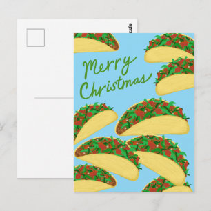 Postal MERRY CHRISTMAS Taco Avalanche Delicioso feriado