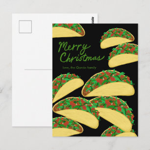 Postal MERRY CHRISTMAS Taco Avalanche Delicious Personali