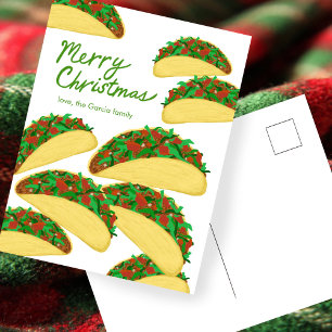 Postal MERRY CHRISTMAS Taco Avalanche Delicious Personali