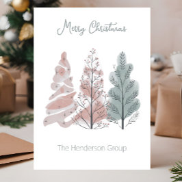 Postal Merry Christmas Trees Business Company QR Code