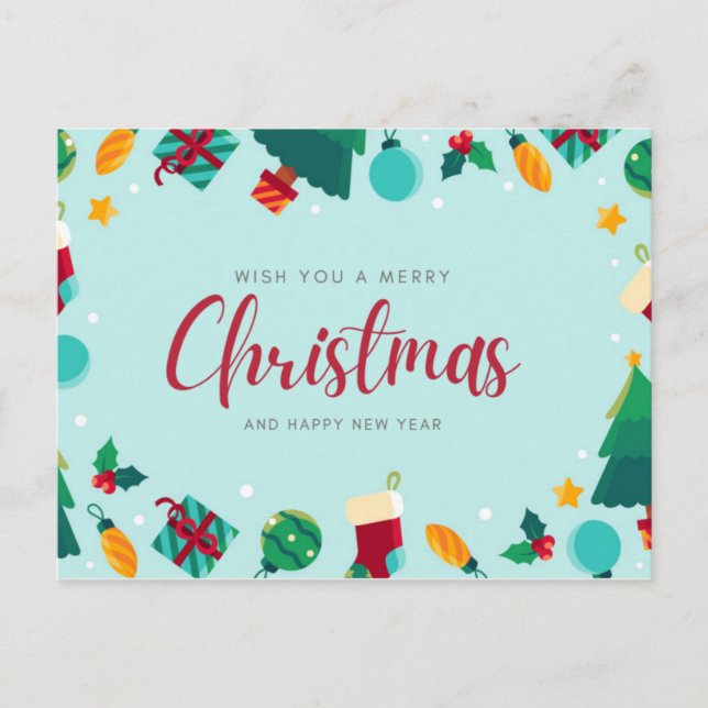 Postal Merry Christmas Whishing postcards (Anverso)