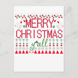 Postal Merry Christmas Y'all Ugly Sweater