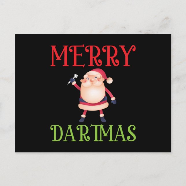 Postal Merry Dartmas - Merry Christmas Dart (Anverso)