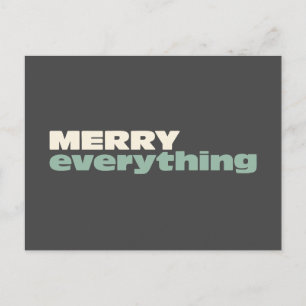 Postal Merry Everything Minimalista Navidad