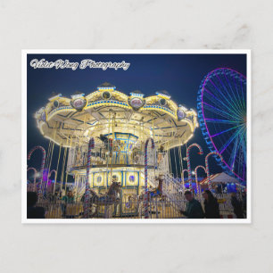Postal Merry Go Around en Winter wonderland Postcard