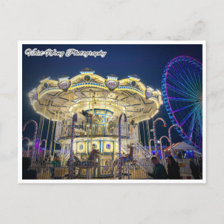Postal Merry Go Around en Winter wonderland Postcard