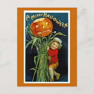 Postal Merry Halloween Jack o' Lantern