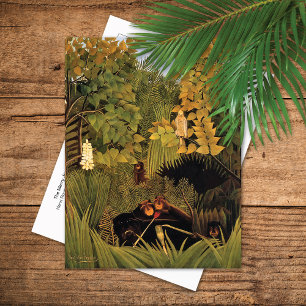 Postal Merry Jesters Gorillas Henri Rousseau