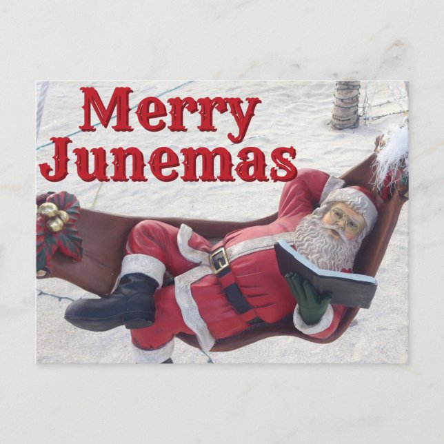 Postal Merry Junemas Santa Postcard (Anverso)