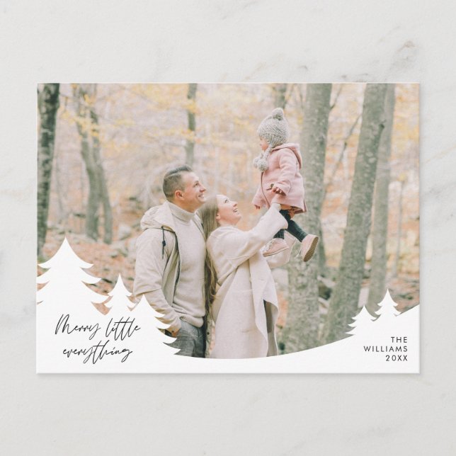 Postal Merry Little Everything, Family Photo, Moderno (Anverso)