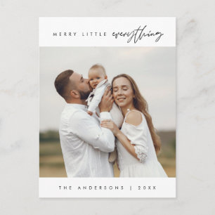 Postal Merry Little Everything, Navidades, foto familiar