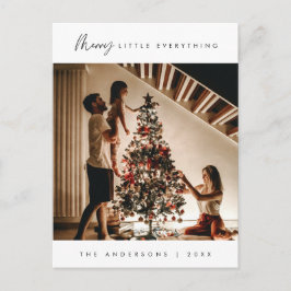 Postal Merry Little Everything, Navidades, foto familiar