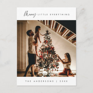 Postal Merry Little Everything, Navidades, foto familiar