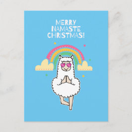 Postal Merry Namaste Navidades Aqua
