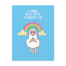 Merry Namaste Navidades Aqua