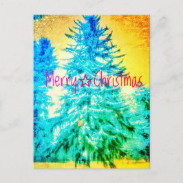 POSTAL MERRY NAVIDAD SPRUCE LIGHT2 POSTCARD