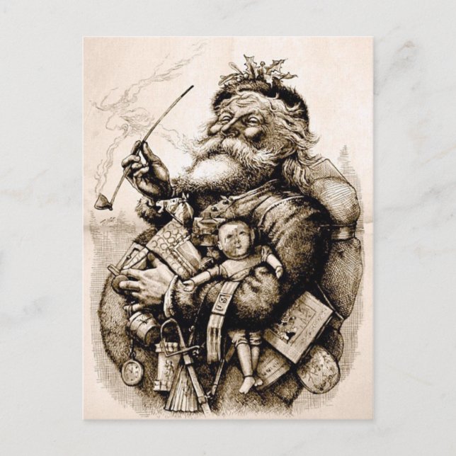 Postal Merry Old Santa Claus (Anverso)