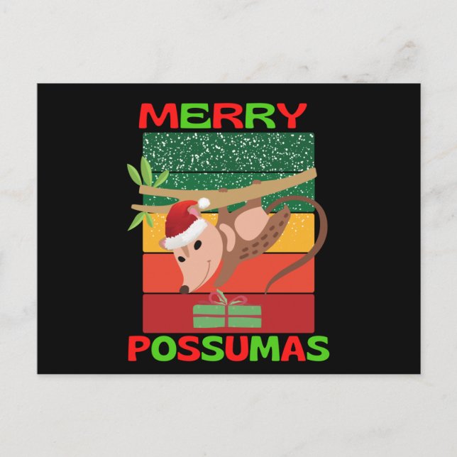 Postal merry possumas (Anverso)