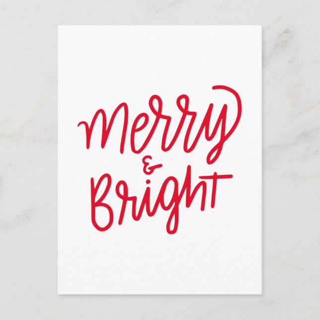 Postal Merry y Bright (Anverso)