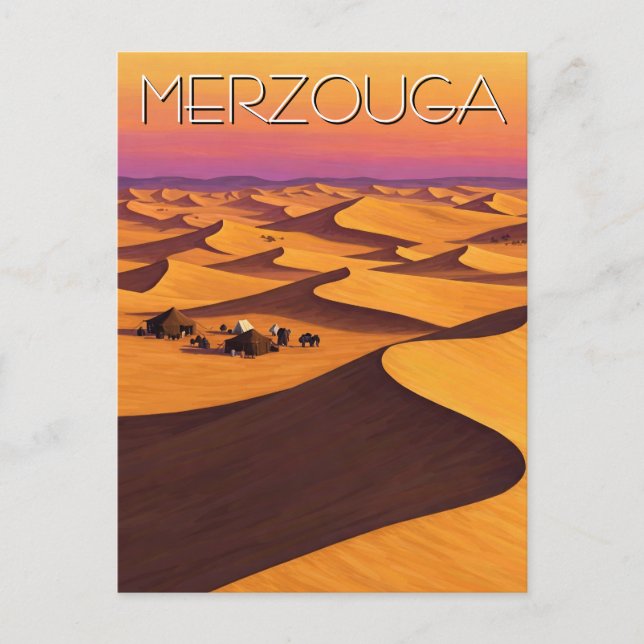 Postal Merzouga Marruecos Desierto Viajes (Anverso)