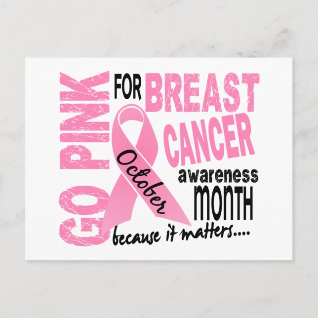 Postal Mes de Conciencia sobre el Cáncer de Mama (Anverso)