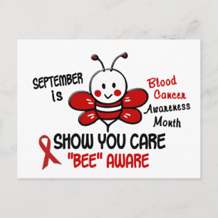 Postal Mes de Conciencia sobre el Cáncer de Sangre Bee 1.