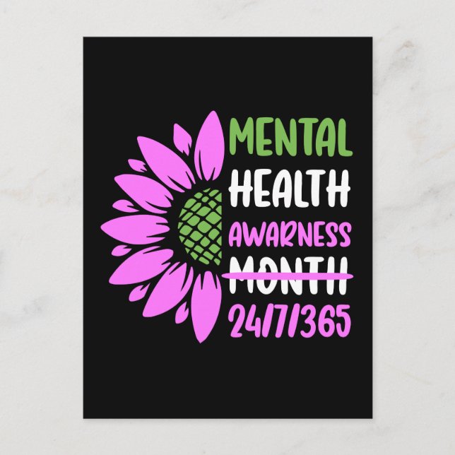 Postal Mes de concientización sobre la salud mental (Anverso)