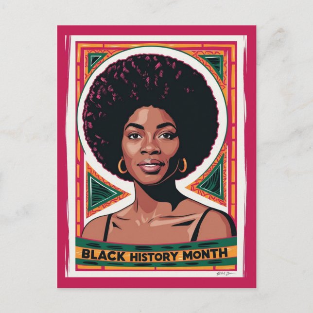Postal Mes de historia negra (Anverso)