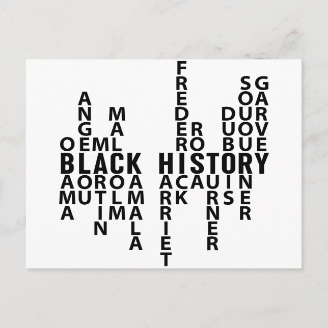 Postal Mes de historia negra (Anverso)