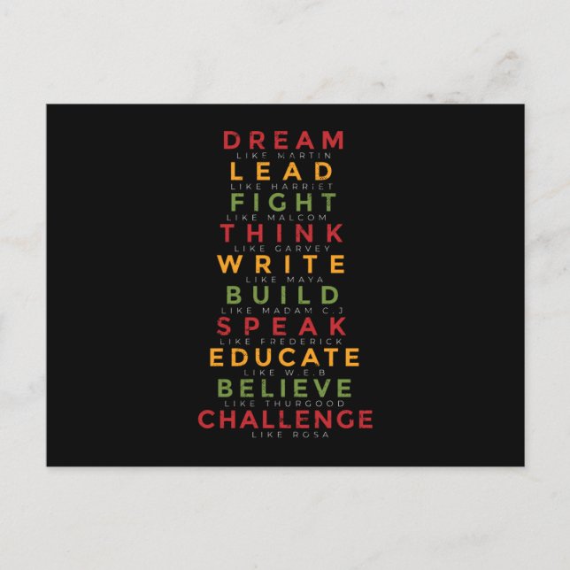 Postal Mes de historia negra (Anverso)