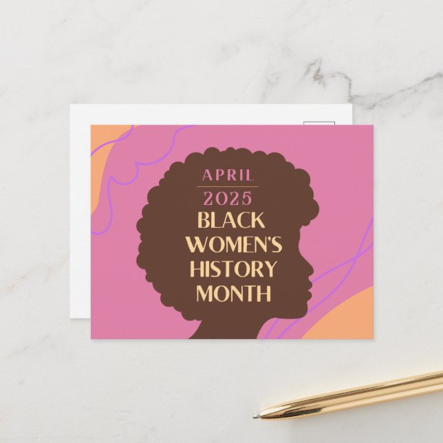 Postal Mes de la historia de las mujeres negras (Anverso/Reverso In Situ)