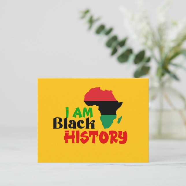 Postal Mes de la Historia Negra (Anverso de pie)