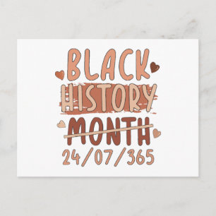 Postal Mes de la Historia Negra Afro Melanina Mujeres Neg