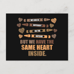 Postal Mes de la historia negra del mismo corazón afroame