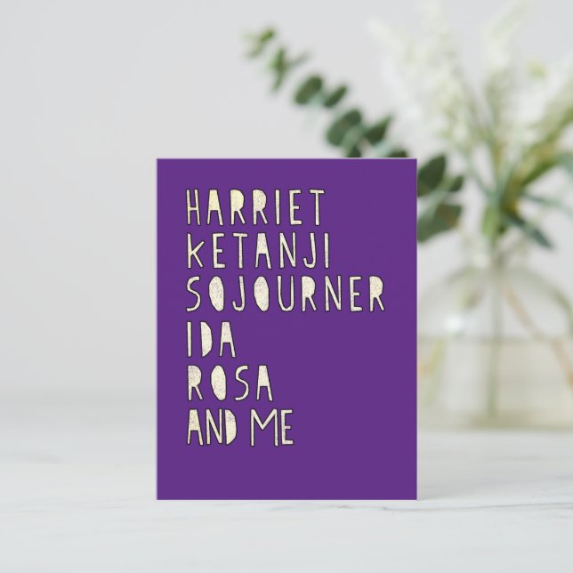 Postal Mes de la Historia Negra, famosas mujeres negras l (Anverso de pie)