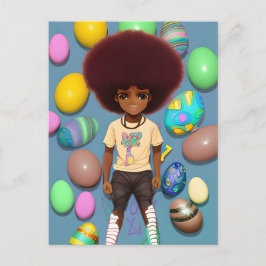 Postal Mes de la Historia Negra Melanin Chica Magic Queen