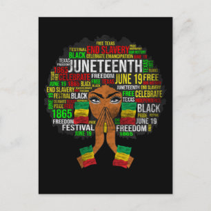 Postal Mes de la Historia Negra Melanin King Reina Sista 