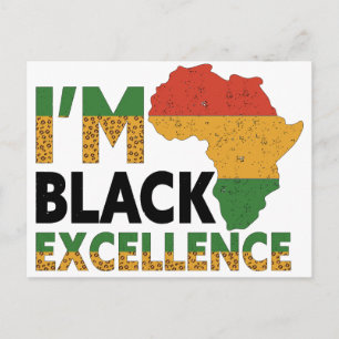 Postal Mes de la Historia Negra Melanin King Reina Sista 