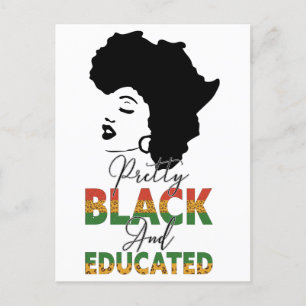 Postal Mes de la historia negra: negro y educado