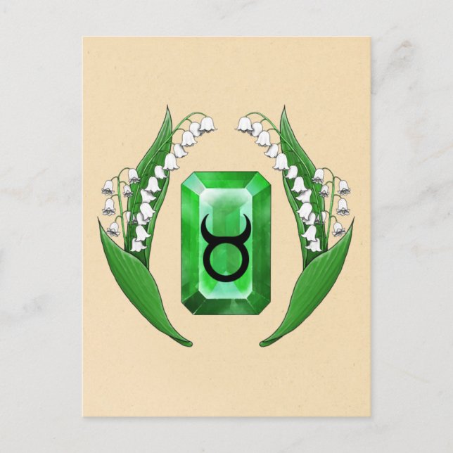 Postal Mes de nacimiento Mayo Taurus (Anverso)