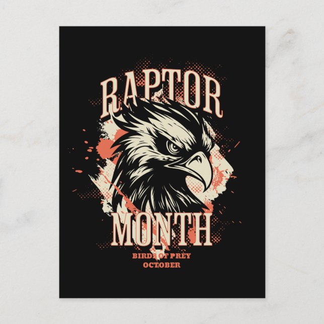 Postal Mes de Raptor, Hawk (Anverso)