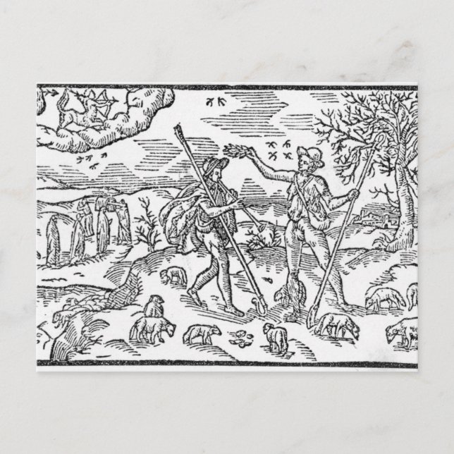 Postal Mes de septiembre "El Calendador de los Shephearde (Anverso)