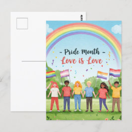 Postal 'Mes del orgullo - el amor es amor'