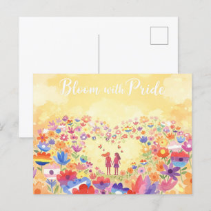 Postal 'Mes del Orgullo - Florecer con orgullo