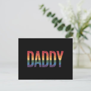 Postal Mes del Orgullo Gay Papá Día del Padre LGBTQ Arcoí