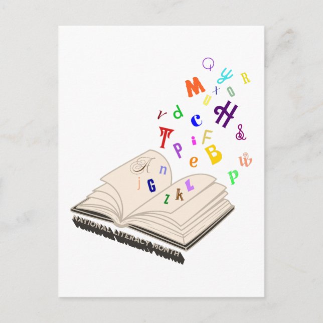 Postal Mes nacional de alfabetización (Anverso)