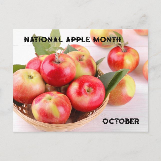 Postal Mes nacional de Apple de octubre (Anverso)