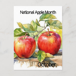 Postal Mes nacional de Apple de octubre