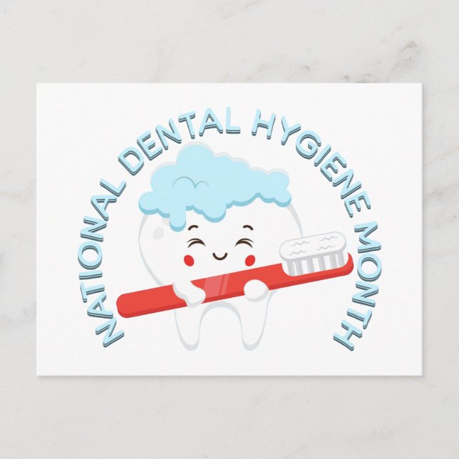 Postal Mes nacional de higiene dental (Anverso)